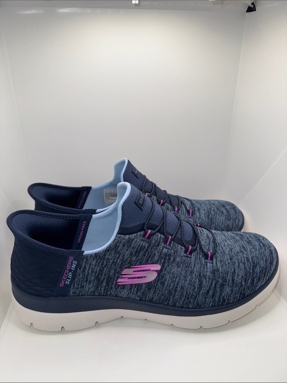 Skechers Slip-Ins Sneakers Summits Dazzling Haze Navy Purple Women’s 11 W Wide